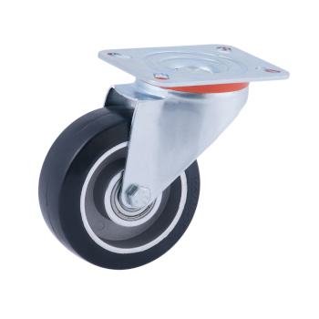 RUEDA DE GOMA NEGRA COJ. BOLAS GIRATORIA DIAM. 100 foto del producto Vista Principal L