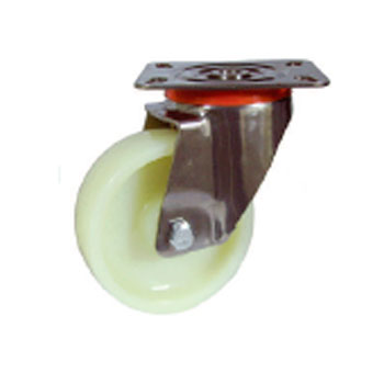 Rueda de nylon giratoria 80mm-INOX. foto del producto Vista Principal L