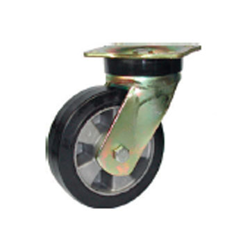 RUEDA GOMA CON RODAMIENTOS A BOLAS GIRATORIA 100 foto del producto Vista Principal L