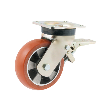 RUEDA POLIURETANO GIRATORIA C/FRENO DIAM. 80 foto del producto Vista Principal L