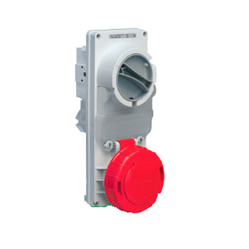 Base fija termpl&aacute;stico con bloqueo IP55 3P+T63A foto del producto Vista Principal L