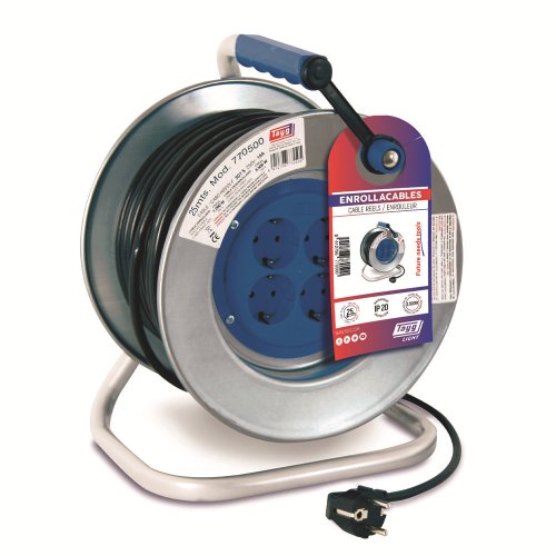 Enrollacables carrete metalico 25 M. foto del producto Vista Principal L