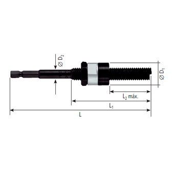 Vástago de colocación para atornilladoras hexag. 1/4 foto del producto