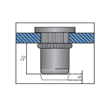Cuerpo cil&iacute;ndr. INOX moleteado c/plana M8x0.7-3.3 foto del producto Vista 2 L