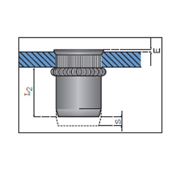 Cuerpo cilíndr. INOX moleteado c/reducida M4x0.7-3.3 foto del producto Vista 2 L