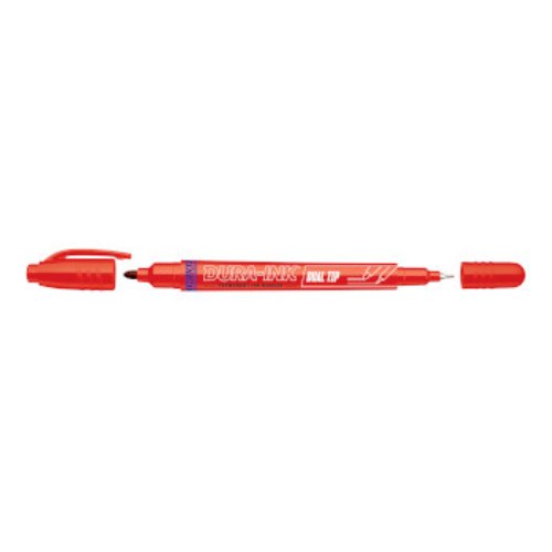 Marcador tinta permanente doble punta fina Rojo foto del producto Vista Principal L