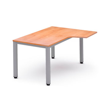 MESA DE OFICINA EXECUTIVE FORMA L DCHA. 160X120 ALUM-ROBLE foto del producto Vista Principal L