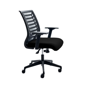 SILLA OFICINA RESPALDO MALLA NEGRA NEGRA foto del producto Vista Principal L