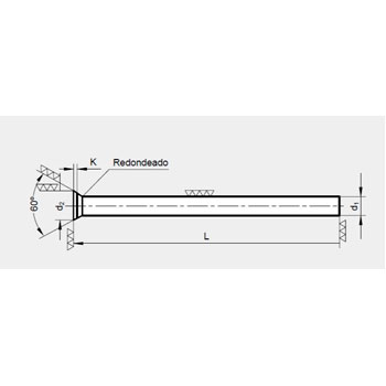 (D.U.)Punzón DIN 9861-D-R3 71mm  0.50x71 foto del producto Vista 2 L