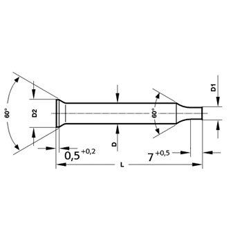 Punzón R-3 TIPO C 71mm 2x0.50x71 foto del producto Vista 2 L