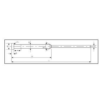 Expulsor mechado DIN 1530 Forma C 3x1.50x100 foto del producto Vista 2 L