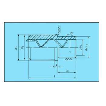 Casquillo guia CV larga 130x24 mm foto del producto Vista 2 L